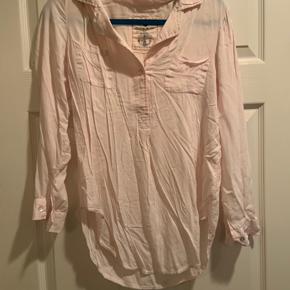 Claudio Milano light pink button down